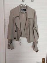 ZARA　ショートジャケット　麻レーヨン　サイズM　新品_画像1