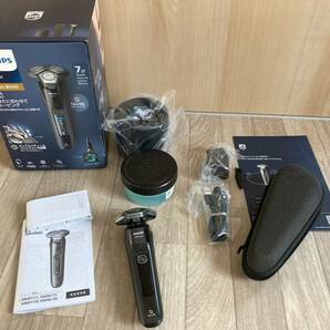 現品限り 一部未使用 PHILIPS フィリップス S9696/50 Series9000 髭剃り 除菌洗浄器 シェーバ 72枚刃 回転式 トリマー 洗顔ブラシ 360-Dの画像1