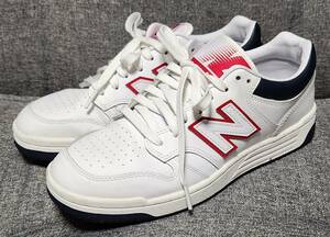 ニューバランス BB480L WG 25.5cm WHITE/NAVY 白 紺 ローカットスニーカー New Balance