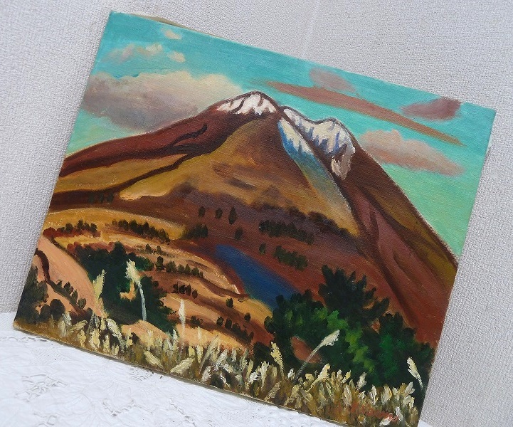 (☆BM) [特别感谢价格] 中野康之油画 秋山风景画 [F8] 山景画 Art Canvas only, 绘画, 油画, 自然, 山水画