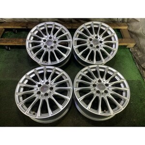 R Sports EURO TECH 17x7J 5H 112 +38 Φ66.5 4本/札幌市手渡し可/中古社外アルミホイール D_97