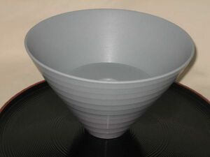 ◯　水盤 花瓶　水色　逆三角　グラデーション　(2-05-19-2)