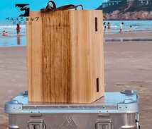 キャンプ用品 木製スパイスボックス おしゃれ 調味料入れに 収納 手軽に持ち運べ アウトドア 茶色_画像3