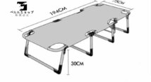 リクライニング エキストラワイドベッド シングル 折りたたみベッド オフィスラウンジチェア 綿パッド付き_画像3