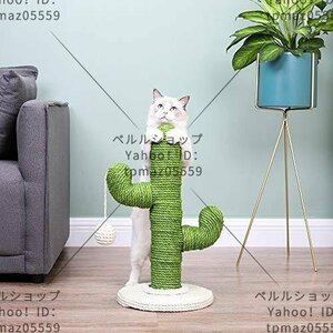 猫タワー 猫用 爪とぎサボテン型 ネコポール 組立簡単 子猫から大型猫 麻縄 手巻き 可愛い つめとぎ 猫の木 多頭飼い