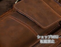 ショルダーバッグ メンズ バッグ 本革 牛革 レザー ミニショルダー おしゃれ 斜めがけ 縦型 肩掛け 手提げ_画像5