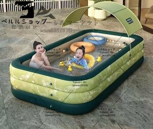 エアプール ビニールプール 水遊び 大型 中型 長方形 家庭用プール 子供用ビニールプール ベビープール キッズプール 305*180*60cm