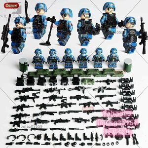 Блок Lego Lego Совместимый с полицией военный военный солдат солдат солдат Той Той Той Той Той Той Образование детей присутствует 10 типа 10