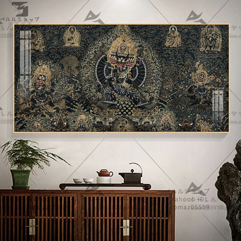 Große große Vajra dekorative Malerei hängende Malerei Buddha Halle Empfangsraum Arbeitszimmer Buddha Wandmalerei 80 * 40 cm, Kunstwerk, Malerei, Andere