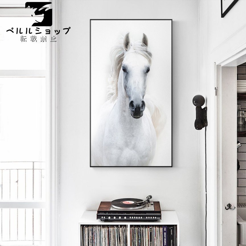 لوحة زخرفية للحصان ديكور المدخل لوحة زيتية لوحة زيتية فاخرة جدارية لغرفة المعيشة, تلوين, طلاء زيتي, رسم الحيوان