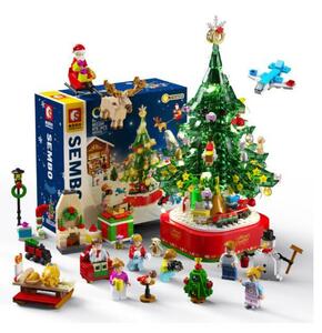 ! free shipping loading tree block toy music box tree 