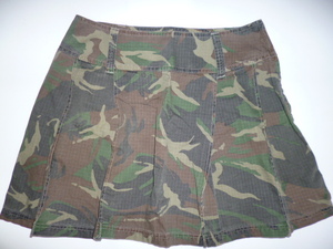 ALGONQUINS Algonquins * camouflage pattern print frill miniskirt 