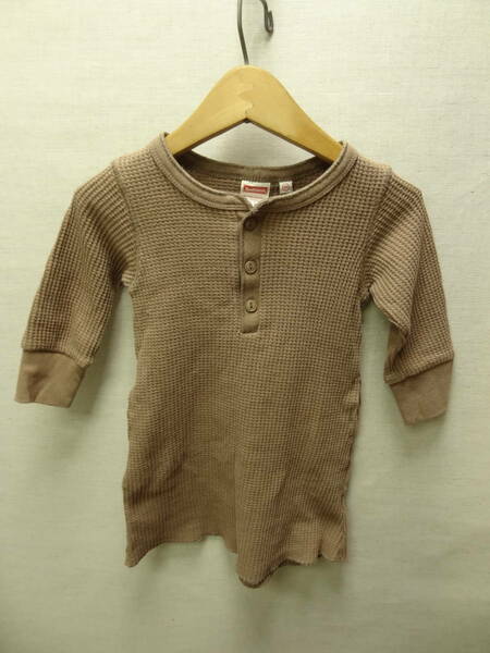 全国送料無料 ヘルスニット Healthknit マーキーズ MARKEY'S 子供服キッズベビーサーマル素材 ヘンリーネック ワンピース チュニック 90