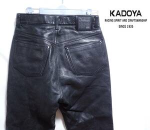 ☆KADOYA　☆カドヤ　☆日本製　☆レーシング　☆バイクウエア　☆牛革　☆レザーパンツ　☆ライダースパンツ　☆厚みのある上質な革製品　