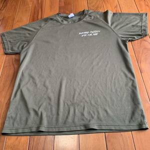 沖縄 米軍放出品 Tシャツ トレーニング　ランニング　OD LARGE (管理番号CD229)