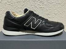 廃番 オールレザー New Balance M576CKK BLACK UK製 US9 中古 イギリス英国製 NB スニーカー ブラック×ベージュ Made In England_画像6