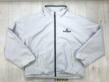 Le coq sportif GOLF COLLECTION ルコック ゴルフ メンズ シャカシャカ 裏フリース ポリエステル ジップジャケット S グレー_画像1