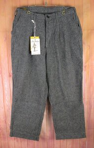 LFP17463 FREEWHEELERS フリーホイーラーズ U.S.NAVY OFFICER TROUSERS パンツ スラックス #1932011 ウォッシュ加工 W32 グレー 美品