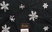 AS7991 EVISU エヴィス 旧EVIS スキー柄 長袖 レーヨンシャツ 38 ブラック_画像5