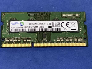 DDR3 memory SAMSUNG PC3L-12800S 4GB notebook for memory 204pin SODIMM M471B5173DB0-YK0 both sides implementation (1Rx8) operation guarantee goods 