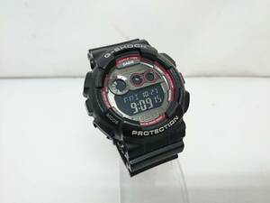 【美品】G-SHOCK ジーショック GD-120TS クォーツ腕時計/ビッグケース/ブラック/デジタル/リストウォッチ/カシオ/コレクション/01YZ102602