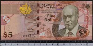 外国紙幣 バハマ 2007年 未使用 5ドル