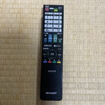 動作確認済み【SHARP】◆AQUOS◆ GB077WJSA TV テレビリモコン シャープ アクオス_画像1