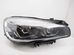 【良品】 BMW 2シリーズ F45 後期 純正 右 ヘッドライト LED 8738644-04 (n041961)