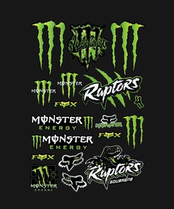 防水ステッカー　/　モンスターエナジー　/　バイク/車/ストリート MONSTER ENERGY モンスターエナジー / ヘルメットステッカー　デカール.