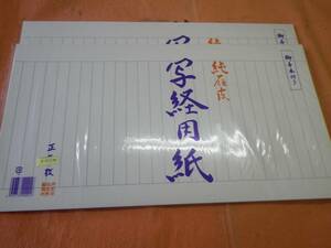 書道専門家向　写経用紙　純雁皮紙　最高級　１００枚×２冊