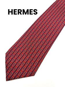 極美品　HERMES HERMES シルク100% ネクタイ