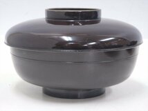 ★レトロ【平椀10客　縁金】木製漆器　煮物椀　直径12.6×高さ5.5cm　蓋込み高さ8cm　懐石料理 茶道具 和食器 茶器　セール！_画像2