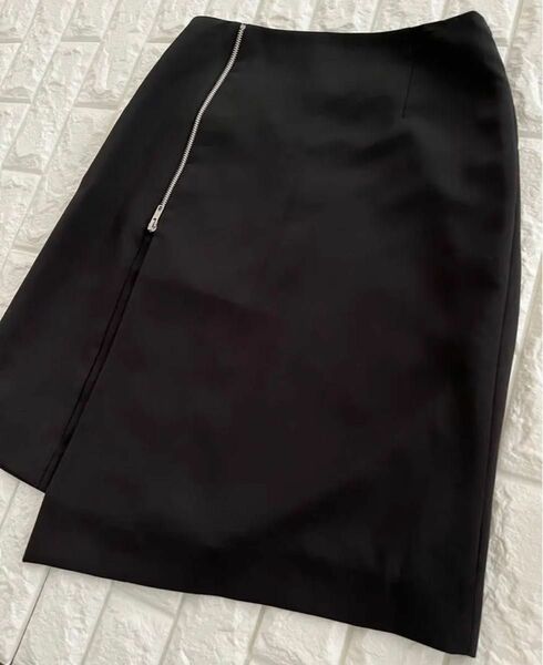 【美品】GLOBAL WORK アシンメトリー　スカート　黒　ファスナー　Lサイズ