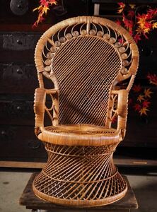 ma.. photograph pavilion. rattan made gorgeous chair 1980 period old record exhibition postage extra M size secondhand goods number I789