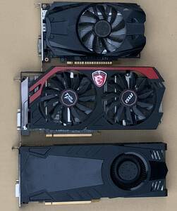 【中古】グラフィックボード 3台セット GTX1050 GTX760 GTX980 / OEM製品 2台 + MSI N760GTX TwinFrozr 4S OC