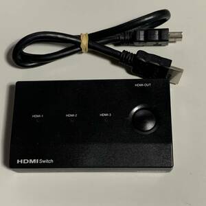 HDMI switch BUFFALO BSAK302 body only + No-brand goods HDMI cable / HDMI selector 3 pcs for (3 input 1 output ) 4K output correspondence 