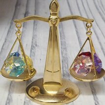 m001 B CRYSTAL TEMPTATIONS 天秤 ハカリ スワロフスキー クリスタルテンプテーション オブジェ インテリア 置物 SWAROVSKI_画像6