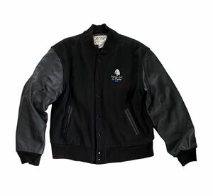 Sew Cal Logo　アメリカ製　Norma Jean & Marilyn　キャスト＆クルースタジャン　激レア！　LARGE　レザー／ウール