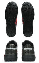 安全靴 アシックス ウィンジョブ [数量限定] CP306 BLK EDITION ローカット 1ブラック×クランベリー27.0cm_画像3