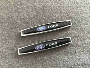 ★フォード FORD★124★ 金属ステッカー エンブレム デカール 2枚セット 車用装飾 両面テープで取付簡単 スクラッチを隠す