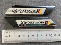 ★フォルクスワーゲン VOLKSWAGEN★213★ 金属ステッカー エンブレム デカール 2枚セット 3D 立体 車用装飾 両面テープで取付簡単 ブラック_画像6