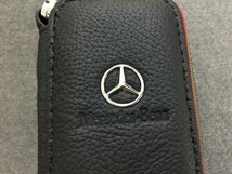 ★メルセデス・ベンツ BENZ★スマートキーケース 車用 PUレザー 男女兼用 収納 ラウンドファスナー キーホルダー キーカバー 軽量_画像4