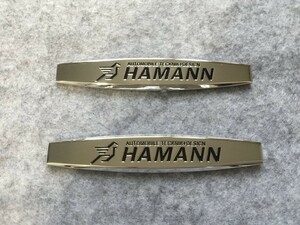 ★BMW HAMANN★35★ 金属ステッカー エンブレム デカール 2枚セット 車用装飾 プレート スクラッチを隠す シール装飾