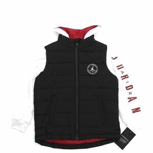 D04198 未使用品 AIR JORDAN/ジャケット 【サイズ：6~7YRS(116~122cm)】 ホワイト×ブラック エアージョーダン ボーイズ キッズ 