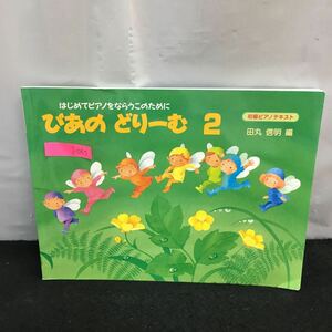 j-069 ぴあの どりーむ2 はじめてピアノをならうこのために初級ピアノテキスト 著・田丸信明 2019年7月25日第55刷 学研※8