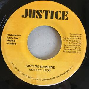 Horace Andy / Bless You - Ain't No Sunshine　[Justice - 6423 DSR]