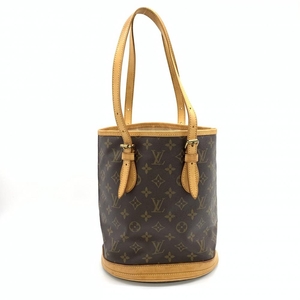 LOUIS VUITTON ルイヴィトン M42238 バケットPM モノグラム レディース トートバッグ バケツ型 ブラウン ポーチ欠品 廃盤品 管理RT34173