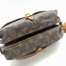 LOUIS VUITTON ルイヴィトン M42256 ソミュール30 モノグラム ショルダーバッグ ブラウン ベルト開閉 斜め掛けかばん 廃盤品 管理HS34155_画像4