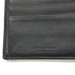 BOTTEGA VENETA ボッテガヴェネタ 113993 V4651 イントレチャート メンズ 二つ折り財布 レザー 黒 ブラック 管理YK34640の画像8