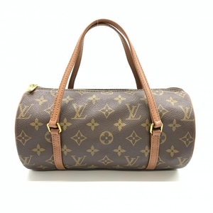 LOUIS VUITTON ルイヴィトン M51366 パピヨン26 モノグラム レディース ハンドバッグ 筒型 ブラウン 廃盤品 ヴィンテージ 管理RT32723